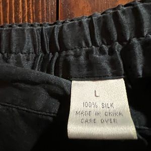 Vintage black silk pajamas